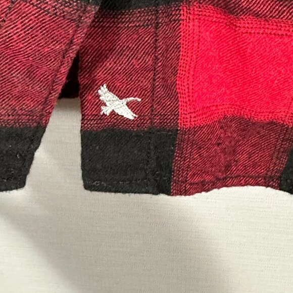 Eddie Bauer Shirt Womens Large Red Flannel Buffalo Plaid Long Sleeve Button Up - Picture 5 of 8